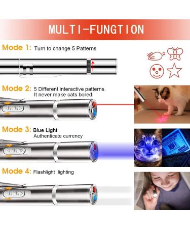 ANDICEQY Cat Laser Toy - 7 Adjustable Patterns for Indoor Pets - Long Range Training & Exercise - USB Rechargeable - Buy Online on GoSupps.com