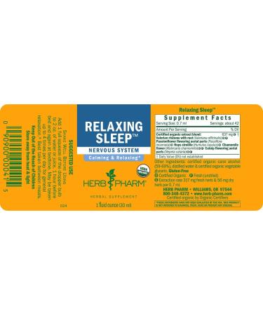 Herb Pharm Relaxing Sleep Tincture 1 fl oz â€“ Natural Sleep Support - Buy Online on GoSupps.com