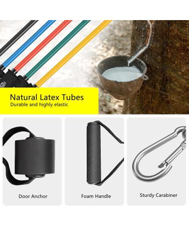 14Pcs Heavy Duty Resistance Bands Set for Men and Women - Ideal for Yoga, Pilates, Physio, and Home Gym Workouts - Buy Online on GoSupps.com