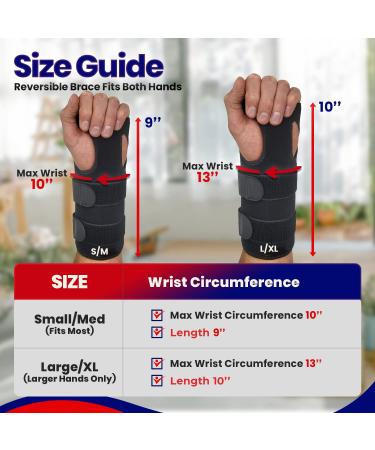 Carpal Tunnel Brace Wrist Splint - Longer Support for Forearm & Wrist. Reversible, Night Splint for Carpal Tunnel & Tendonitis Pain - Sm/Med - Buy Online on GoSupps.com