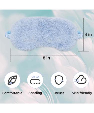 Plush Faux Fur Eye Mask Set - 6 Cozy Sleeping Blindfolds for Women, Girls, and Kids - Perfect for Parties and Light Sleep - Satin Back for Comfort - 6 Colors Available - Buy Online on GoSupps.com