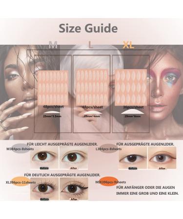 384 Piece Eyelid Lifting Stripes - Invisible Breathable Mesh Eye Tape | Skin Color | 3 Sizes | International Shipping - Buy Online on GoSupps.com