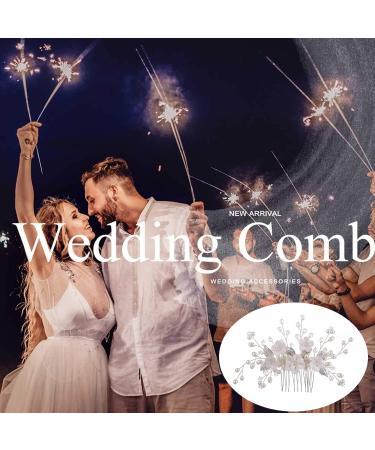Elegant Silver Bride & Girl Hair Accessories - Wedding Combs Pearl & Crystal Headdresses for Hairdressing - Buy Online on GoSupps.com