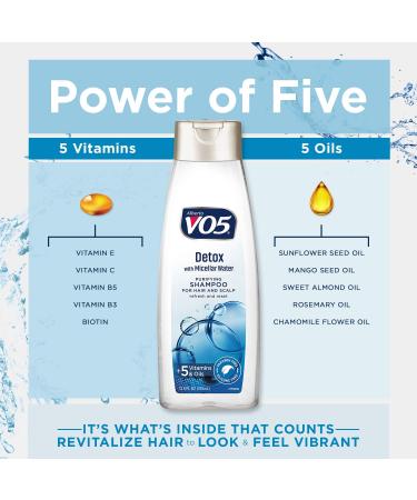 Buy High Ridge VO5 Purifying Shampoo - Detox with Micellar Water - 12.5 Fl Oz - Vibrant Hair & Scalp Care - International Shipping Available - Buy Online on GoSupps.com
