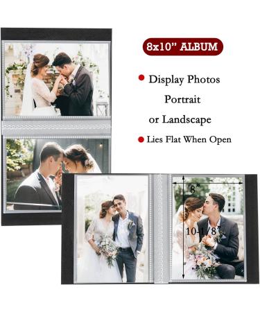 Miaikoe Photo Album 8x10 Clear Pages Pockets Linen Cover with Front Window Slide in Photo Album Holds 50 Vertical 8x10 Photos Picture Book for Anniversary Baby Family (Blue) 50 Pockets/1PK Blue - Buy Online on GoSupps.com