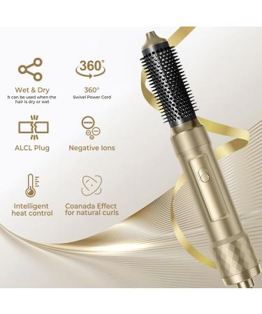 Detachable Hot Air Brush Set - Ionic Hair Dryer & Volumizer Thermal Curler Wand for Effortless Styling | International Shipping - Buy Online on GoSupps.com