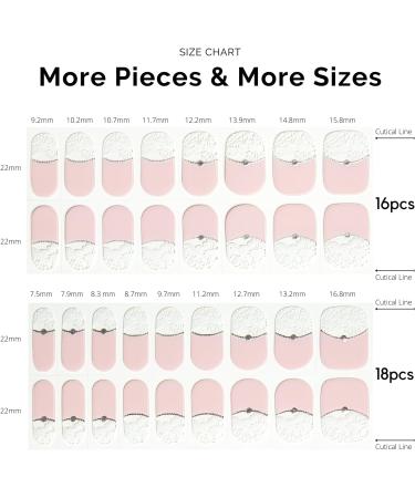 NAILOG Semi Cured Gel Nail Strips 34 pcs Salon-Quality Gel Nail Stickers Long Lasting Nail Wraps for Women with Soft Gel Finish (Yes I Do) - Buy Online on GoSupps.com