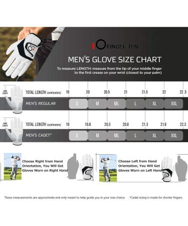 Buy Finger Ten Leather Golf Gloves for Men | Left & Right Hand | Slipproof & Rain-Resistant | Sizes S-XL - 2 Pieces - Buy Online on GoSupps.com