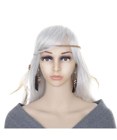 Buy Indian Headband | Czemo Boho Feather & Tassel Hairband for Women Hippie Peacock Style - Buy Online on GoSupps.com