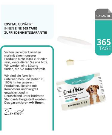 Exvital TierPlus Dental Care Powder for Dogs - 175g for Tartar Bad Breath & Plaque Removal | Natural Oral Care - Buy Online on GoSupps.com