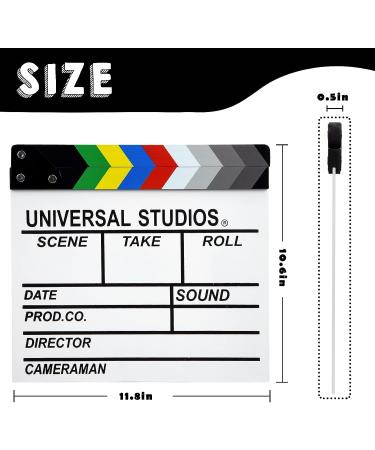 MCPINKY White Wooden Clapper Board - Rainbow Film Slate for Director Props - Buy Online on GoSupps.com