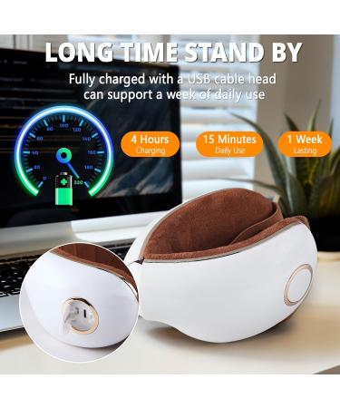 Healthrelife Eye Massager with Heat Vibration & Music - 5 Modes for Ultimate Eye Relaxation | Shop Internationally - Buy Online on GoSupps.com