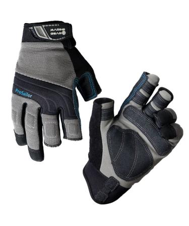 Marine Gear Sailing Gloves - 3-Finger Dexterity with Better Grip Large
