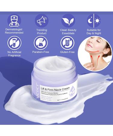 Neck Firming Cream - Lifting & Tightening Moisturizer for Jaw Face & Throat - Hydrating Skin Care for Men & Women - 50ML - Buy Online on GoSupps.com
