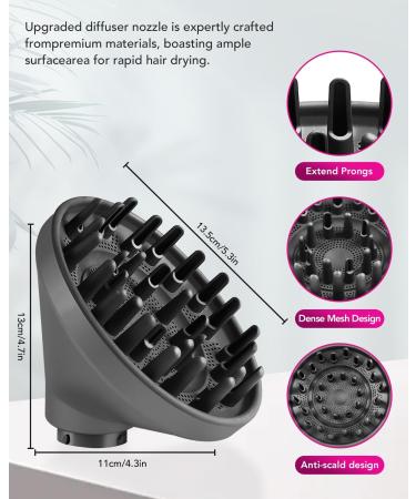 2024 Portable Hair Diffuser Attachment for Dyson Airwrap HS05 HS03 HS01 - Enhance Your Styling Experience - Buy Online on GoSupps.com