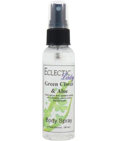 Green Clover And Aloe Body Spray 2 ounces Body Mist for Women with Clean Light & Gentle Fragrance Long Lasting Perfume with Comforting Scent for Men & Women Cologne with Soft Subtle Aroma For 2 Fl Oz (Pack of 1)
