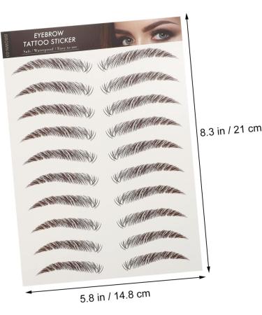 Beavorty 45 Sheets waterproof eyebrow stickers beauty tools false eyebrows dark brown Temporary Brow Tattoos - Buy Online on GoSupps.com