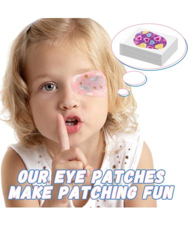 Panitay 60 Pieces Kids Eye Patches - Breathable Cotton Adhesive Eye Patches for Toddler Amblyopia - 12 Stylish Designs Regular Size - Buy Online on GoSupps.com