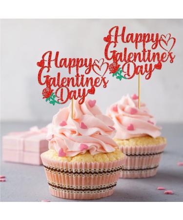 Happy Galent Cupcake Topper Grocery & Gourmet Food Pantry Staples Cooking & Baking Frosting Icing & Decorations Cupcake Toppers - Buy Online on GoSupps.com