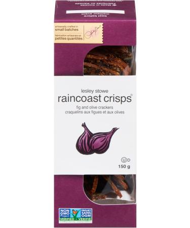 Lesley Stowe Raincoast Crisps Fig Olive Crackers (Pack of 12) - Artisanal Crackers Charcuterie Crackers Baked in Small Batches Non-GMO Kosher Certified 150g Fig Olive 150 g (Pack of 12) - Buy Online on GoSupps.com
