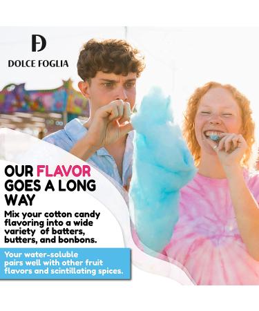 Cotton Candy Flavor Concentrate for Food  2 Oz. Water-Based Cotton Candy Flavoring for Beverages  Pastries  Gummies  & Jams in Glass Bottle  Confection & Candy Flavoring Oils by Dolce Foglia Cotton Candy 2 Oz. - Buy Online on GoSupps.com