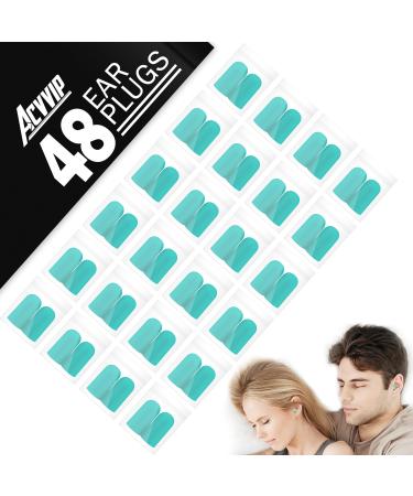 Ear Plugs Soft Foam Earplugs for Sleep - 48 Pcs - ACVVIP 32 dB NRR Noise Canceling Premium Comfort Earplugs with Carrying Box for Sleeping Snoring Work Travel - Individual Packaging - Blue