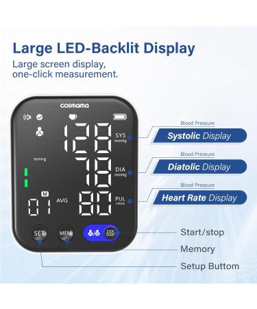 Buy Accurate Blood Pressure Monitor | Automatic BP Machine with 240 Reading Memory & XL Cuff | Home Use - Fast International Shipping - Buy Online on GoSupps.com