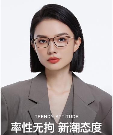 Metal Temples Square TR90 Blue Light Blocking Glasses for Men & Women | Anti-UV Ray Computer & Reading Glasses | Khaki-Green 51mm - Buy Online on GoSupps.com