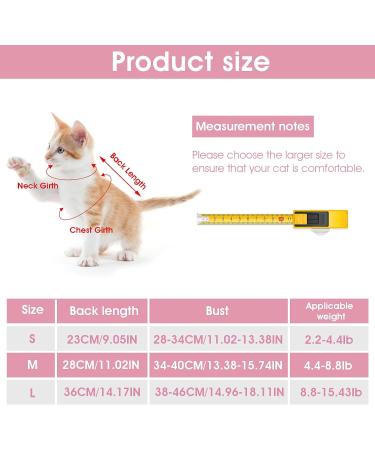 Cobee Professional Recovery Suit for Cats | Abdominal Wound & Skin Disease Support | Surgery Recovery Gear | Size S Pink | E-Collar Alternative for Dogs & Kittens - Buy Online on GoSupps.com