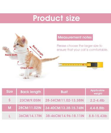 Cobee Professional Recovery Suit for Cats | Abdominal Wounds & Skin Diseases | Size L Pink | E-Collar Alternative for Post-Surgery Care - Buy Online on GoSupps.com