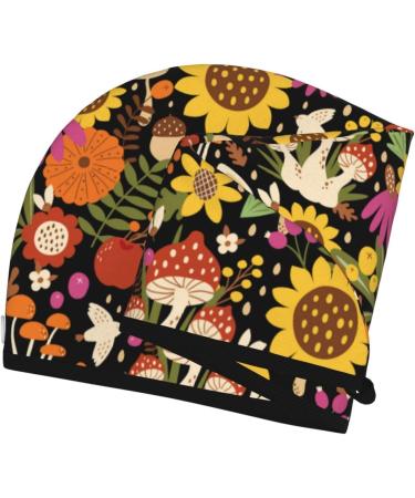 Sunflower Mushroom Microfiber Hair Towel Wrap | Super Absorbent Coral Velvet for Long Curly & Thick Hair - Quick Drying for Women - Buy Online on GoSupps.com