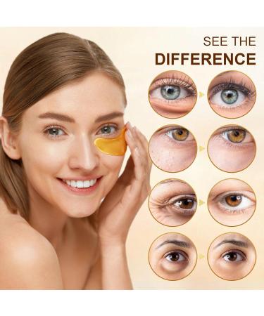 24K Gold Under Eye Patches - 10 Pairs Collagen Eye Masks for Dark Circles Puffiness & Wrinkles - Women's Skincare Treatment - Buy Online on GoSupps.com
