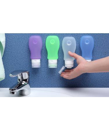 FantasyDay 4 Pack Silicone Travel Set - BPA-Free TSA Approved Containers for Shampoo Cream & Body Care - Safe & Portable Travel Accessories - Buy Online on GoSupps.com
