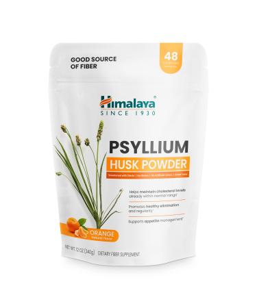 Himalaya Orange Psyllium Husk Powder  Daily Fiber Supplement with Organic Psyllium for Regularity & Digestive Support  Sugar Free  Gluten Free  Vegan  No Artificial Colors  Easy-to-Mix 12 oz (340 g) - Buy Online on GoSupps.com