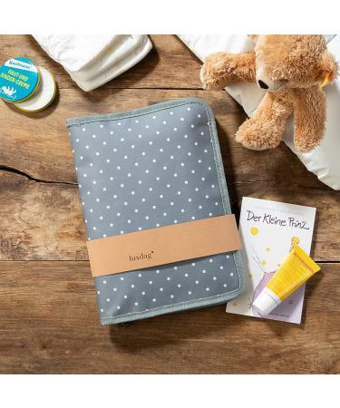 Luxdag Nylon Wrap Pocket Diaper Bag - Gray Dots | Organized & Zippered for On-the-Go Convenience - Buy Online on GoSupps.com