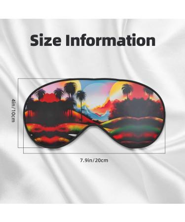 SSIMOO Landscape Painting Soft Sleep Eye Mask | Breathable Eye Patch for Women | Perfect Travel Relaxation Accessory - Black - Buy Online on GoSupps.com