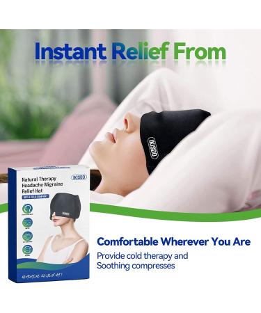Migraine Relief Cap - Advanced Headache Hat for Cold Therapy, Puffy Eyes, Sinus & Stress Relief - Buy Online on GoSupps.com