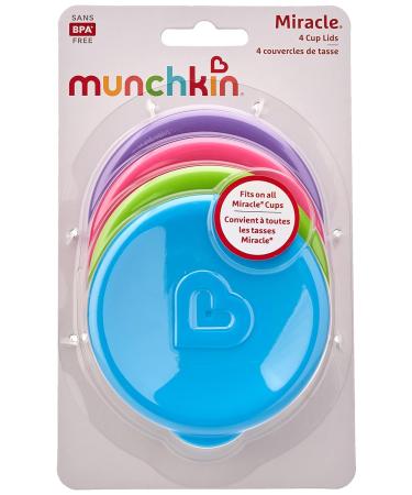 Munchkin Miracle 360 Drinking Cups & Cup Lid Bundle - 4-Pack Multi-Colored & Blue/Green for Babies & Toddlers | International Shipping Available - Buy Online on GoSupps.com