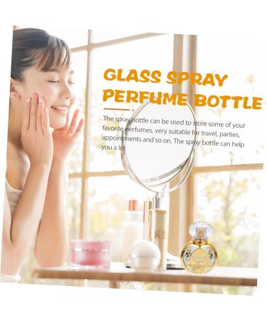 MAGICLULU Perfume Bottle Glass Perfume Clear Container Glass Container Perfume Crystal Decor Small Perfume Spray Bottle Refillable Atomizers Bottle Empty Filling Travel Essential Oil - Buy Online on GoSupps.com