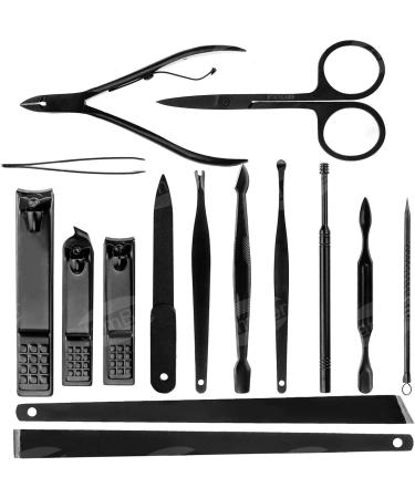 JamBer Manicure Set - 15 in 1 Stainless Steel Professional Grooming Kit for Thick Nails - Nail Clippers, Scissors, Pedicure Set - Cuticle Remover, Toe Nail Care - Travel Tool Kit - Mother's Day Gift - Buy Online on GoSupps.com