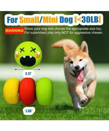 Holysteed Dog Toys for Small Dogs - Squeaky Latex Puppy Toys Soft Multicolored Burger Shape - 6 Pieces (5.5 x 3.5 cm) - Buy Online on GoSupps.com