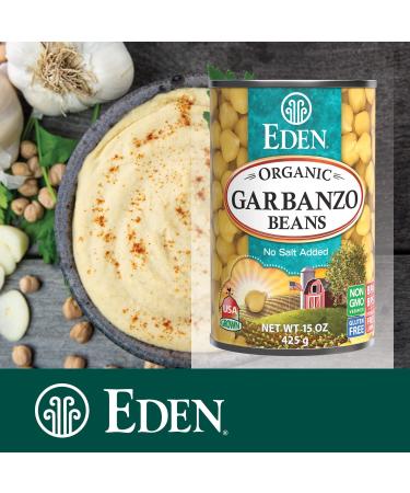 Eden Organic Garbanzo Beans 15 oz (Pack of 12) - No Salt Added | Buy Online - Buy Online on GoSupps.com