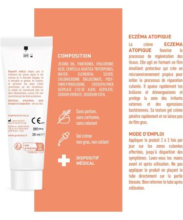 ECZEMA - Soothing Cream Moisturizing Cream - Centella - Irritated Skin - Dermatology - Itching and Skin Repair - Hyaluronic Acid + Centella Asiatica - Cortisone Free - 30 ml - Buy Online on GoSupps.com