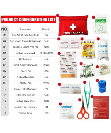 94-Piece Mini First Aid Kit - Essential Outdoor Emergency Pocket Set for Home Car Travel Sports & Camping - Buy Online on GoSupps.com