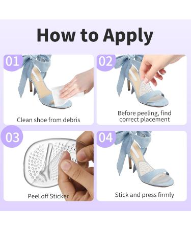 Metatarsal Pads for Women - Reusable Ball of Foot Cushions Clear High Heel Comfort Pads (3 Pairs) to Prevent Blisters & Slipping - Buy Online on GoSupps.com