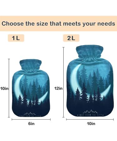Naanle 2L Forest Tree Moon Heat Bottle | Transparent Hot Water Bottle for Pain Relief & Cold Therapy | Hand & Foot Warmer - Buy Online on GoSupps.com