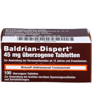 Valerian Dispert 45 mg coated tablets