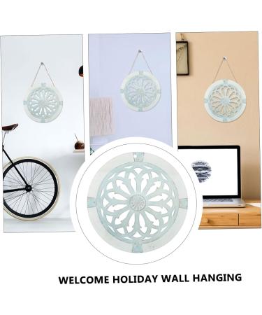 Cabilock Pattern Disc Vintage Decor Astetic Room Decor Wooden Wall Decor Wall Hanging Delicate 20x20cm Grey - Buy Online on GoSupps.com