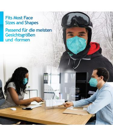 Virshields FFP2 Mundsprung Mask - 5-Layer Protection PFE 94% VFE 99.99% EN 149 Certified Breathing Protection Made in EU Available in 10-Pack Blue  - Buy Online on GoSupps.com