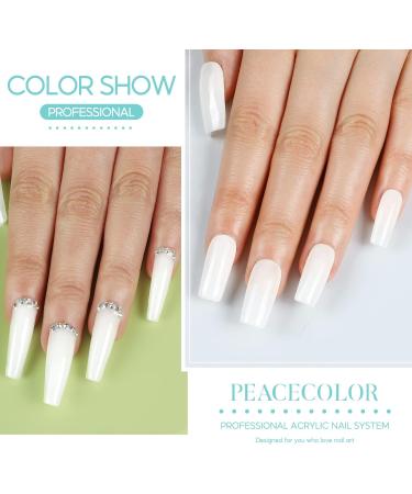 PEACECOLOR 8G 2PCS White Acrylic Powder Set Acrylic Nail Kit Professional Acrylic Nail Powder Long Lasting for Extension Nail Art Acrylic Nail Supplies Sets for Nails Beginners Home DIY Use color 177 - Buy Online on GoSupps.com